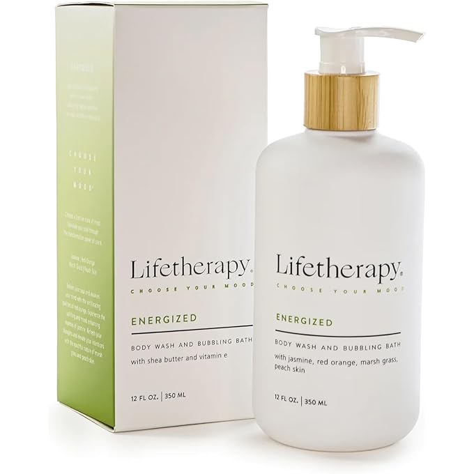 Lifetherapy Energized, Made For All Skin Types, Nourishing, 12 Ounce, Multiuse Liquid Soap, Body Wash, Bubble Bath - Image 1